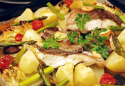 ＪＵＮＡさんの「鯛と春野菜のオーブン焼き」