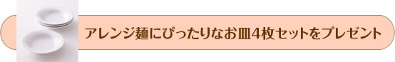 アレンジ麺にぴったりなお皿4枚セットをプレゼント