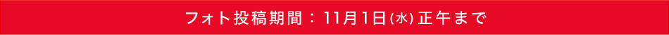フォト投稿期間:11月1日 (水) 正午まで