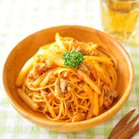 お鍋の残りで☆シャキシャキ白菜と豚肉のクリーミーナポリタン