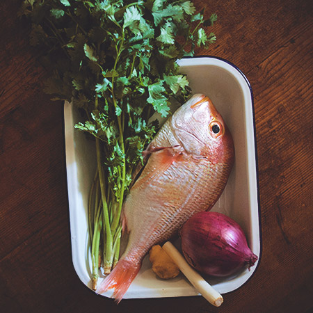 Fish & Coriander Salad