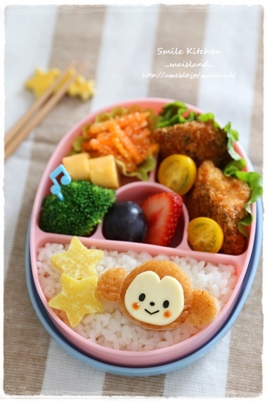 さつま揚げおさるくんのお弁当 キャラ弁連載 初めてでも楽しく作れる 3dキャラ弁当 公式連載 レシピブログ