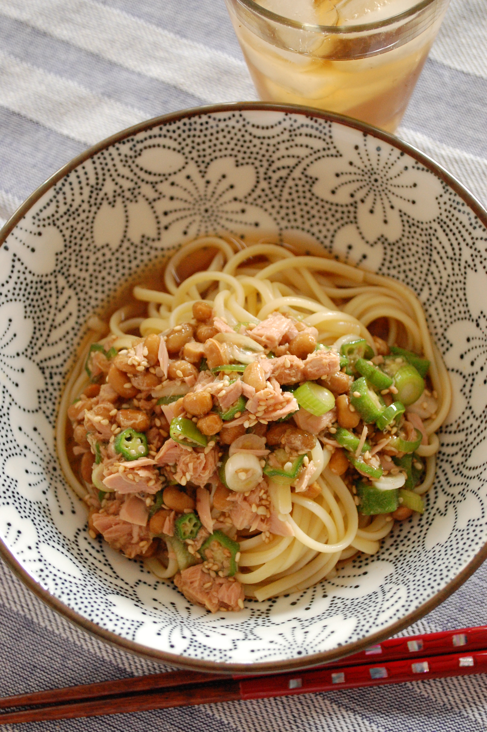 元気アップ オクラと納豆の冷製パスタ すぐできる エリオットゆかりのラクうま麺レシピ 公式連載 レシピブログ 元気アップ オクラと納豆の冷製パスタ すぐできる エリオットゆかりのラクうま麺レシピ 公式連載 レシピブログ