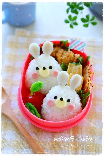 うさぎちゃんツインズおにぎり キャラ弁連載 初めてでも楽しく作れる 3dキャラ弁当 公式連載 レシピブログ