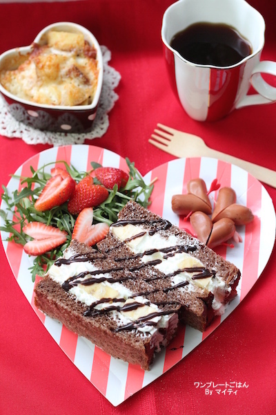 チョコレート食パンでチョコバナナサンド マイティさん連載 朝 昼 晩おもてなしに おうちで楽しむ ワンプレートごはん 公式連載 レシピブログ