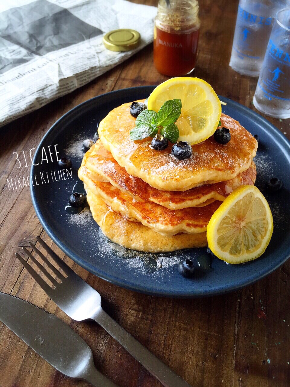 ホットケーキミックスde超簡単 ふんわりとろけるパンケーキ はちみつレモン 朝食 お菓子 Mizukiの簡単レシピとキラキラテーブルスタイリング 公式連載 レシピブログ