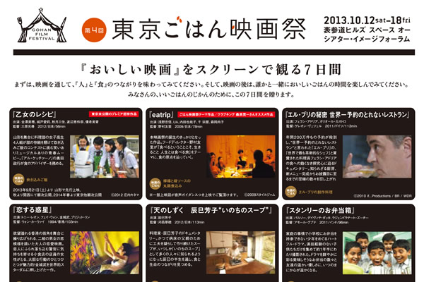 第1回東京ごはん映画祭