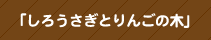 「しろうさぎとりんごの木」