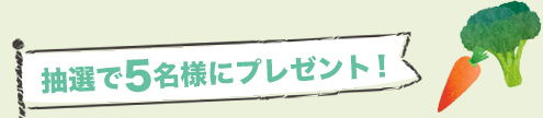 抽選で5名様にプレゼント！