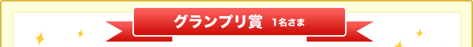 グランプリ賞 1名さま