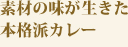 素材の味が生きた本格派カレー