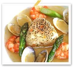 ご飯にも洋風魚介スープの素「焼きおにぎりの洋風お茶漬け」