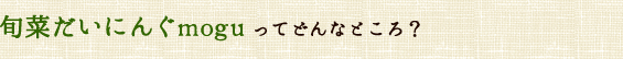 旬菜だいにんぐmoguってどんなところ？