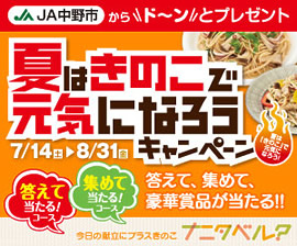 夏のきのこで元気になろうキャンペーン