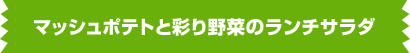 マッシュポテトと彩り野菜のランチサラダ