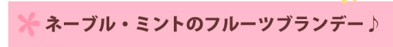 ネーブル・ミントのフルーツブランデー♪