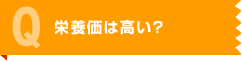 栄養価は高い？