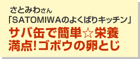 サバ缶で簡単☆栄養満点！ゴボウの卵とじ