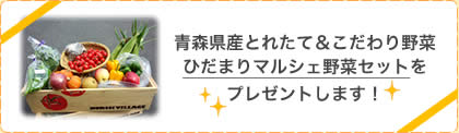 青森県産とれたて＆こだわり野菜ひだまりマルシェ野菜セットをプレゼントします！