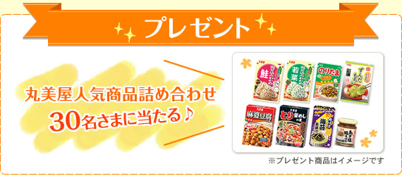 丸美屋人気商品詰め合わせ 30名さまに当たる♪