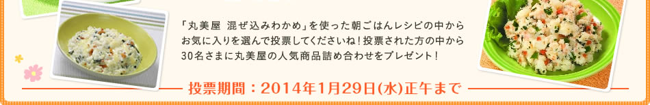 投票期間：2014年1月29日(水)正午まで