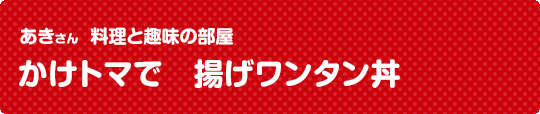 かけトマで　揚げワンタン丼