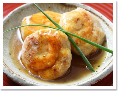 海老しんじょ風～海老と大豆のお焼き あんかけ仕立て