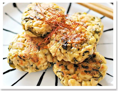 高菜チーズのおつまみ大豆おやき