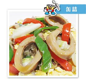 イカと彩り野菜のオイスターソース炒め