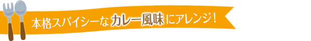 本格スパイシーなカレー風味にアレンジ！