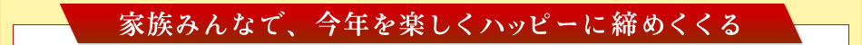 家族みんなで、今年を楽しくハッピーに締めくくる