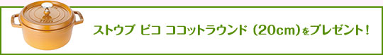 ストウブ ピコ ココットラウンド（20cm）をプレゼント！