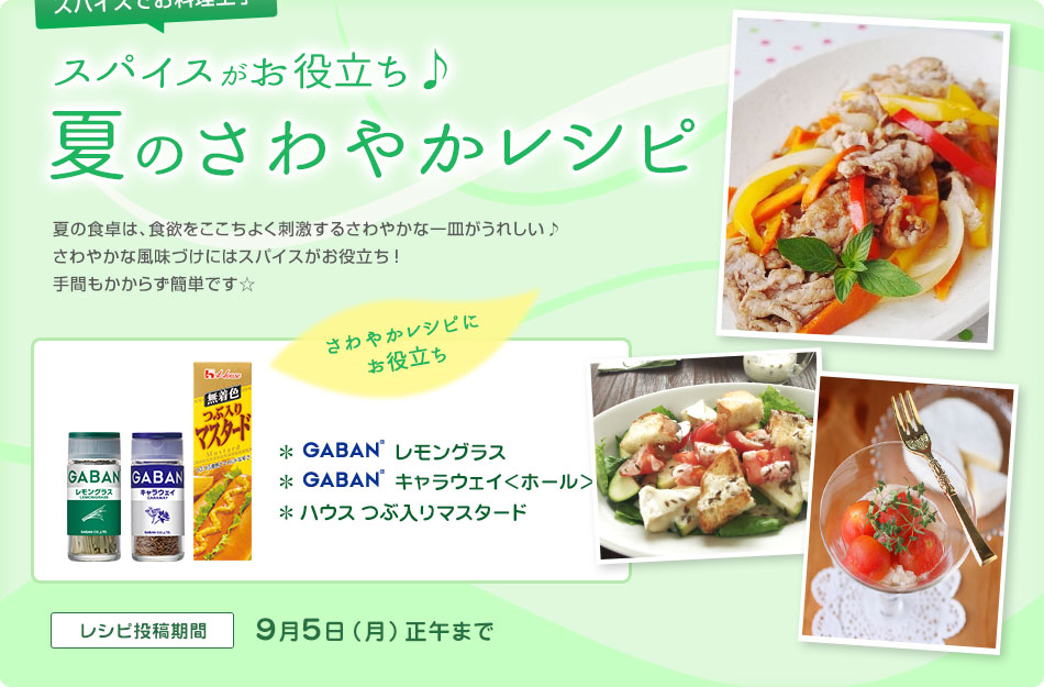 スパイスでお料理上手 スパイスがお役立ち 夏のさわやかレシピ レシピブログ 料理ブログのレシピ満載