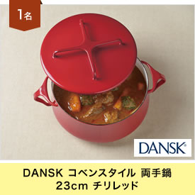 DANSK コベンスタイル 両手鍋 23cm チリレッド