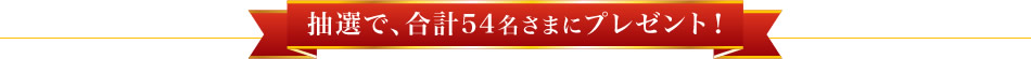 抽選で、合計54名さまにプレゼント！