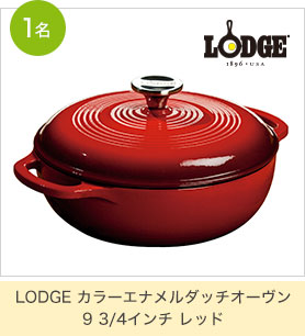 LODGE カラーエナメルダッチオーヴン
9 3/4インチ レッド
