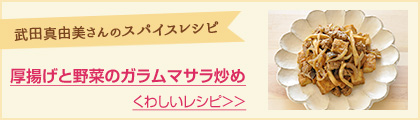 武田真由美さんのスパイスレシピ 厚揚げと野菜のガラムマサラ炒め