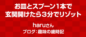 お皿とスプーン１本で玄関開けたら３分でリゾット