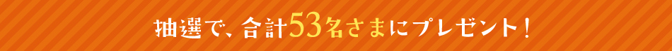 抽選で、合計53名さまにプレゼント！