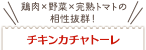 鶏肉×野菜×完熟トマトの相性抜群！チキンカチャトーレ