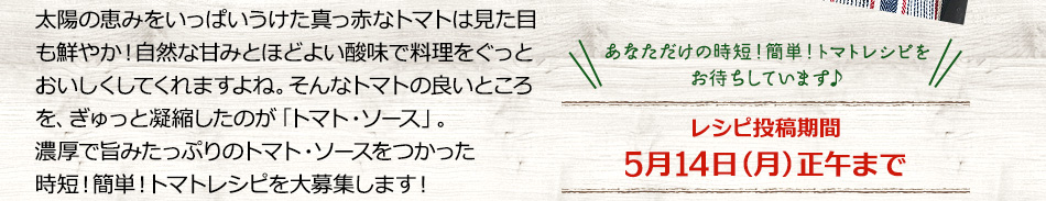 トマト・ソースをつかった時短！簡単！トマトレシピ♪