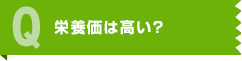 栄養価は高い？