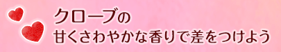 クローブの甘くさわやかな香りで差をつけよう