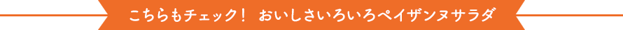 こちらもチェック！ おいしさいろいろペイザンヌサラダ