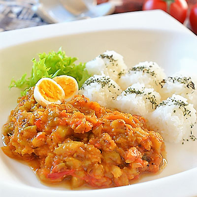 GABAN®スパイスでとろりと旨い焼きナスのカレー♪