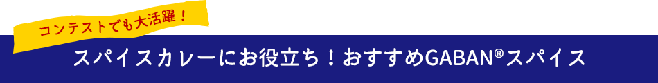 スパイスカレーにお役立ち！おすすめGABAN®スパイス